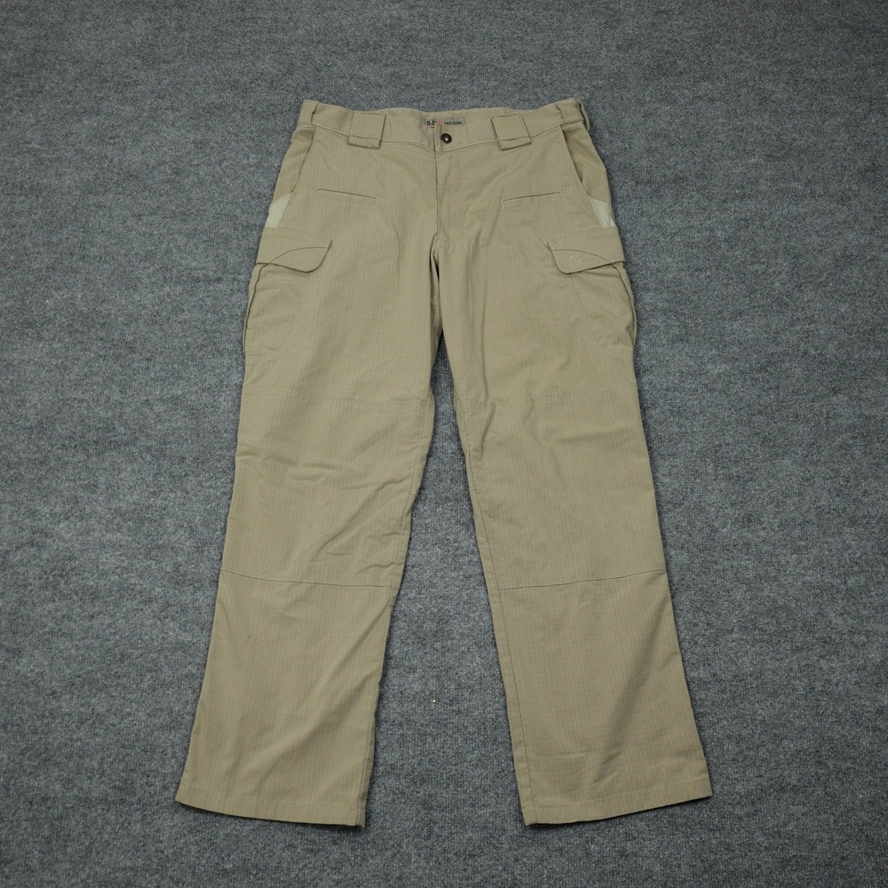 5.11 Tactical Pants Mens 34x30 Khaki Ripstop Cargo Multi-Pocket Stryke 74369